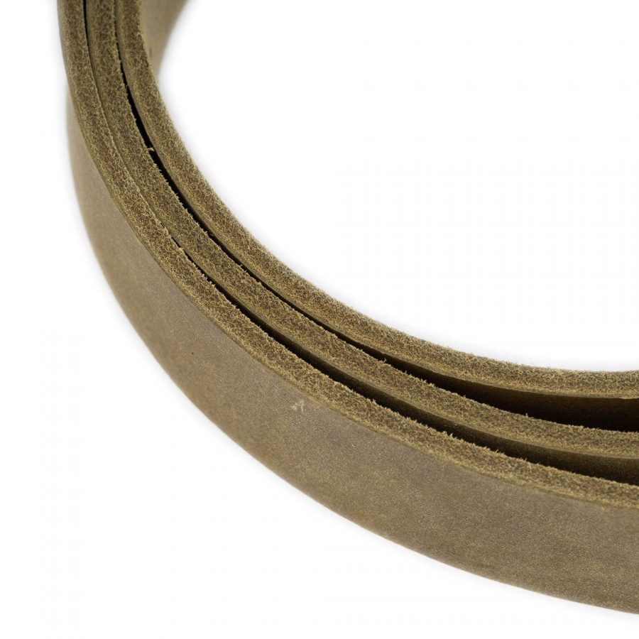olive green crazy horse leather belt strap 3 5 cm 5