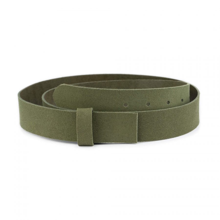 olive green suede leather belt strap replacement 3 5 cm 1