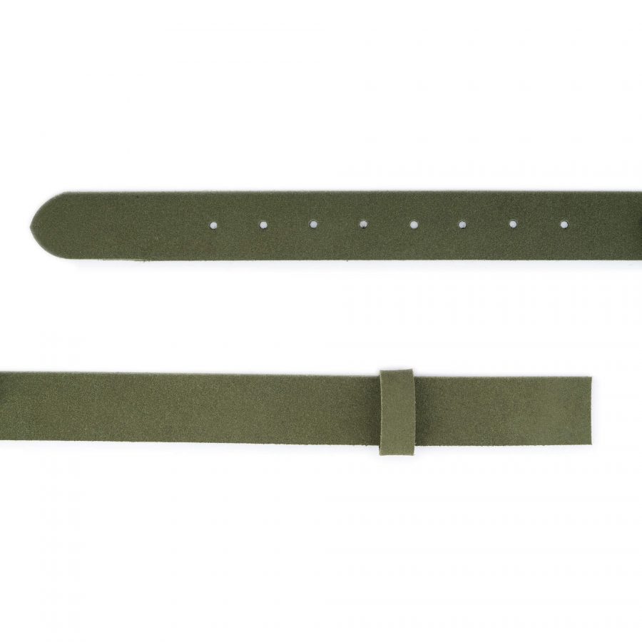 olive green suede leather belt strap replacement 3 5 cm 2