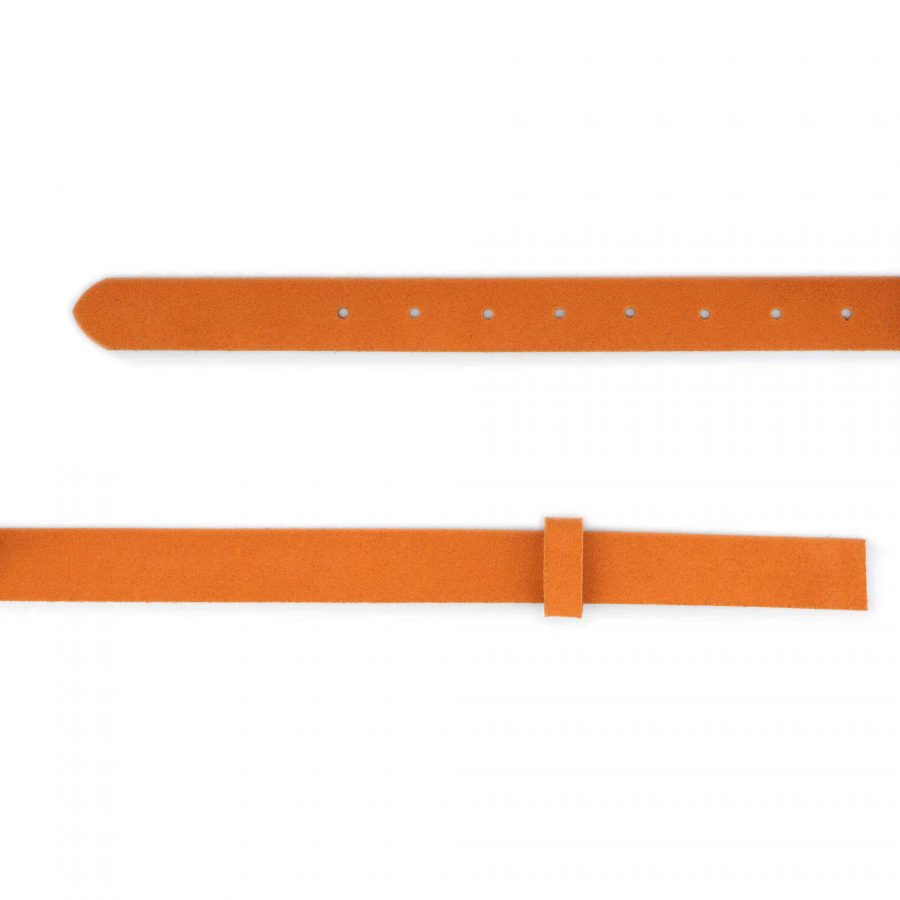 orange belt strap suede leather for buckles 1 inch 2