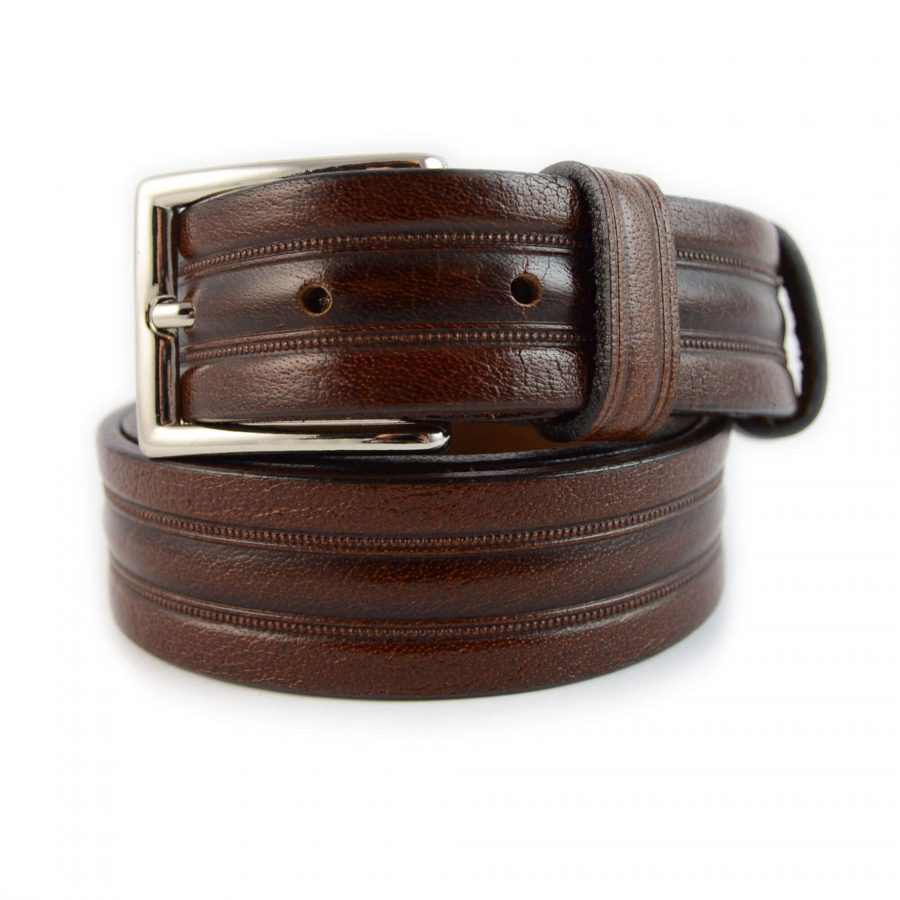 real belt for men brown leather 351099 1