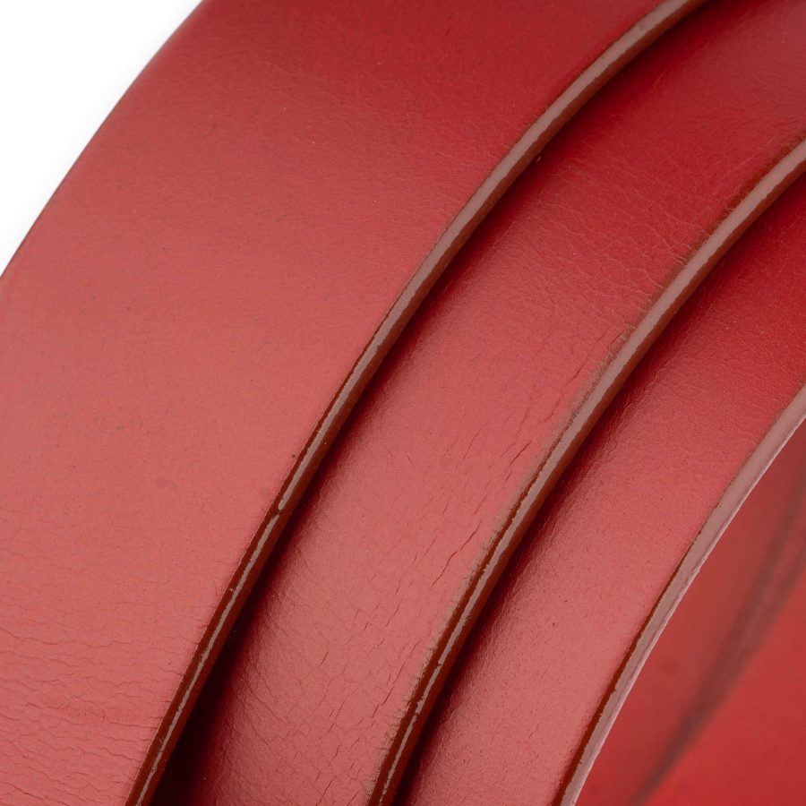 red leather belt strap replacement thick wide 4 0 cm 6