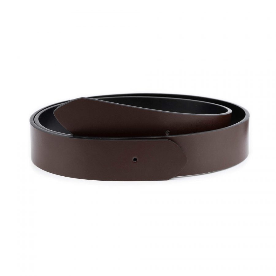 reversible vegan leather belt strap black brown 35 mm 2