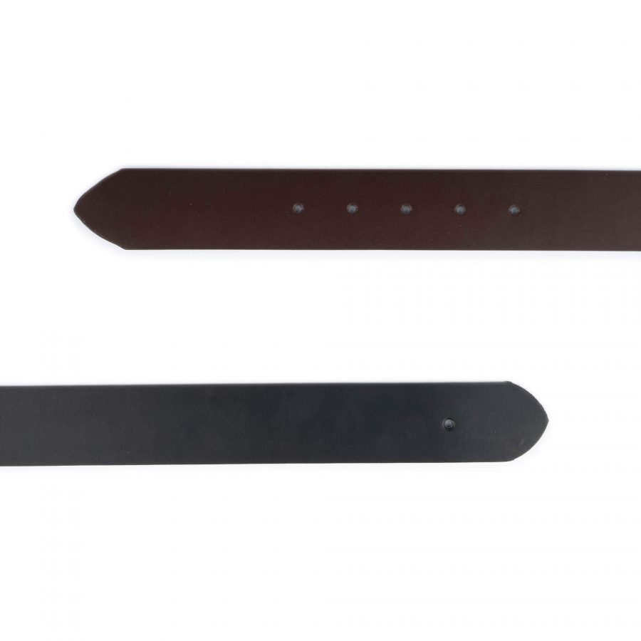 reversible vegan leather belt strap black brown 35 mm 3
