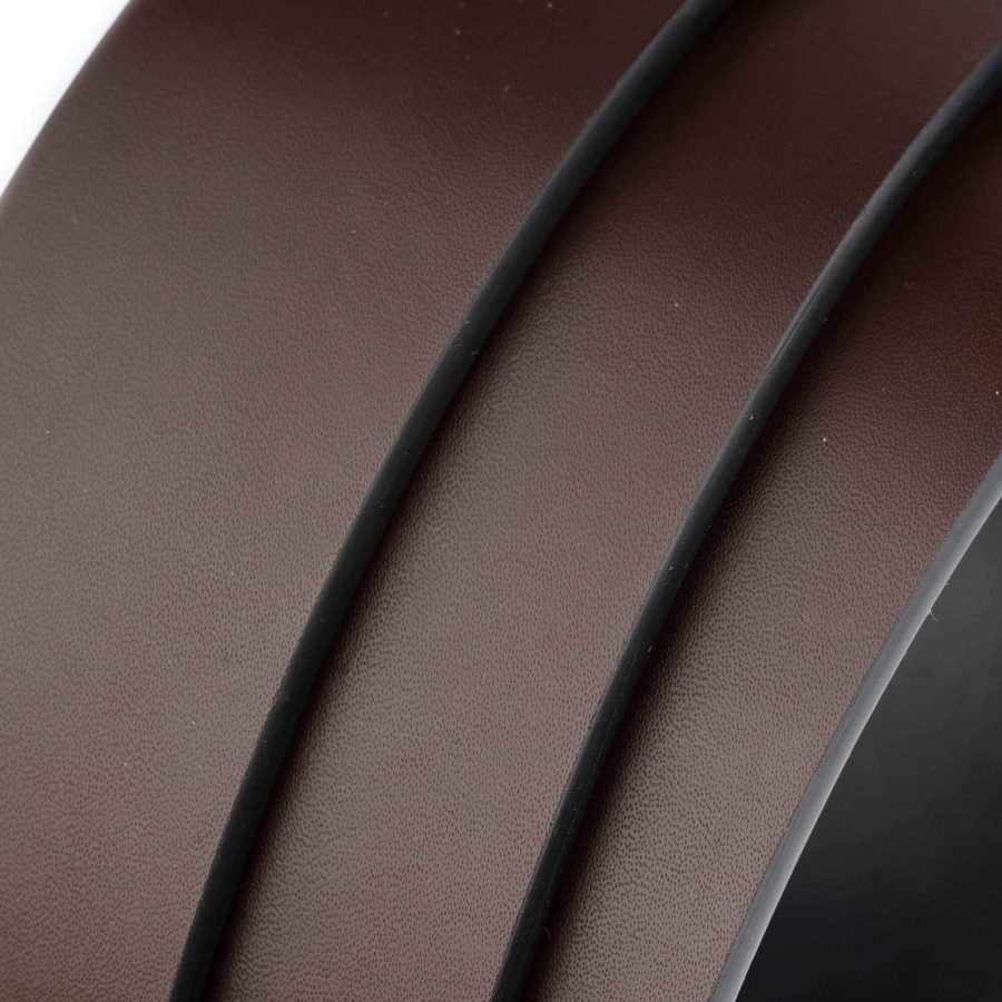 reversible vegan leather belt strap black brown 35 mm 5