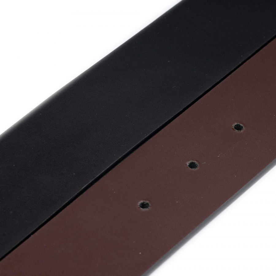 reversible vegan leather belt strap black brown 35 mm 6