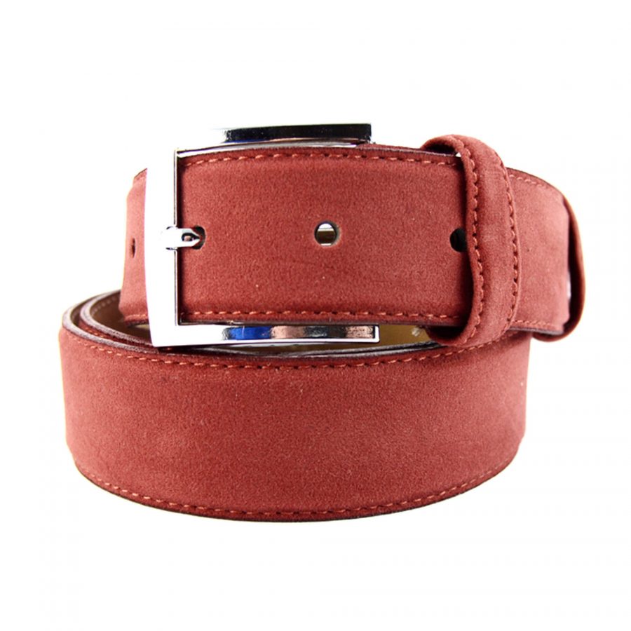 suede burgundy belt for men real leather 351046 1