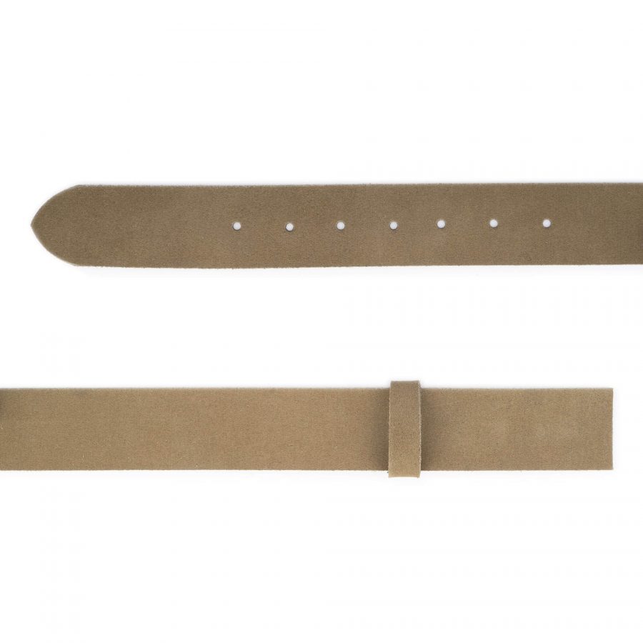 wide olive green suede leather strap for belts 4 0 cm 2