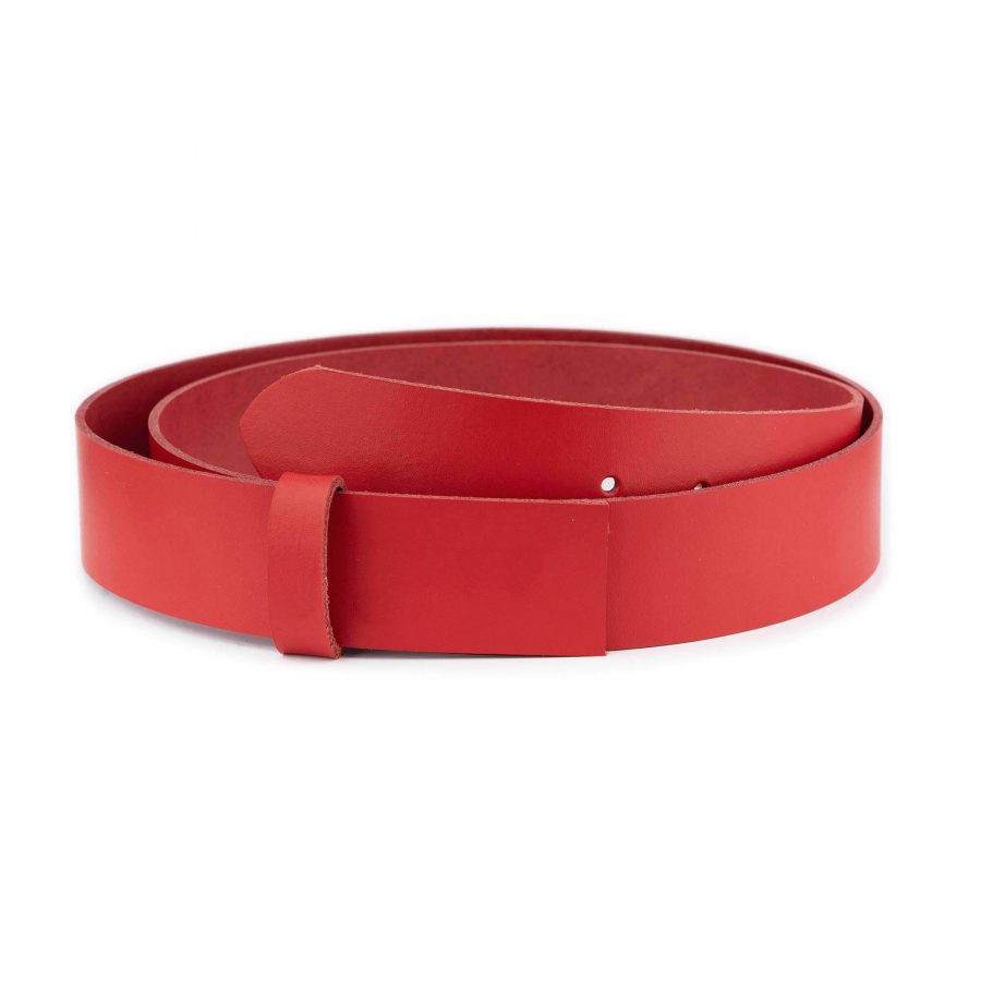 wide red leather belt strap replacement 4 0 cm 1