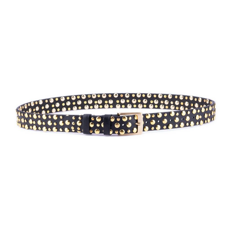 Leather Gold Buckle Belt