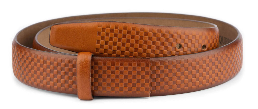 Brown laser cut belt strap