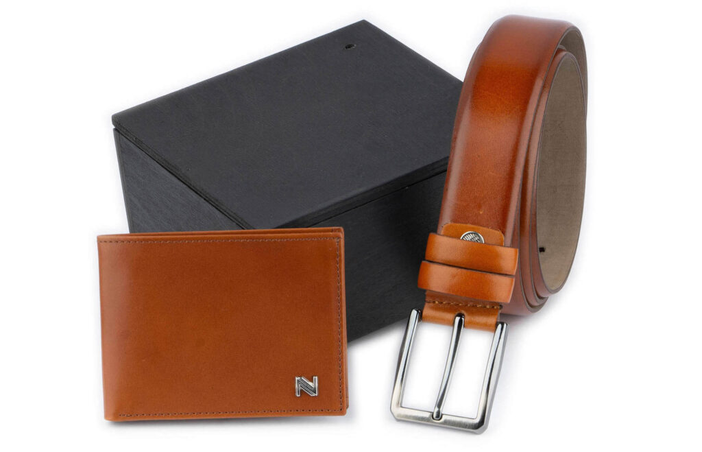 Light Brown Belt and Bifold Wallet Set For Him Blog