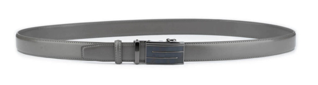 grey vegan leather ratchet belt 4