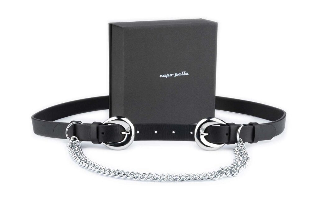 double buckle belt womens