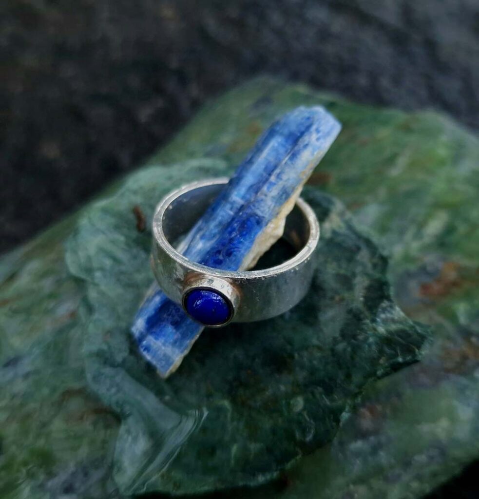 History of Blue Color Jewelry Ring