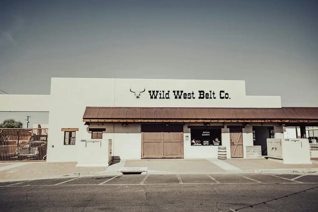 Wild West Belt Co shop sign