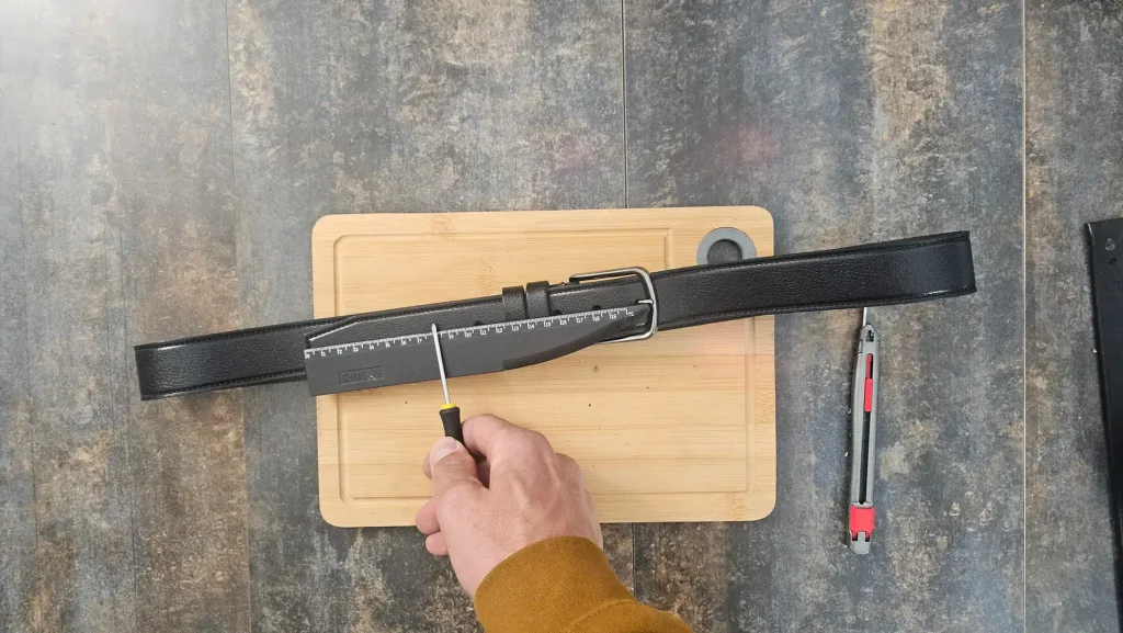 Step 1 Try On the Belt and Measure the Excess
